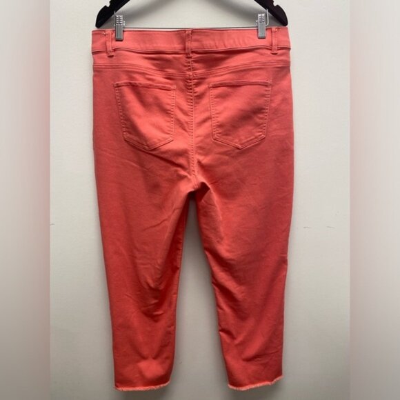 Womens Coral Jeans Raw Hem Ankle Detail Size 14 - Picture 3 of 4